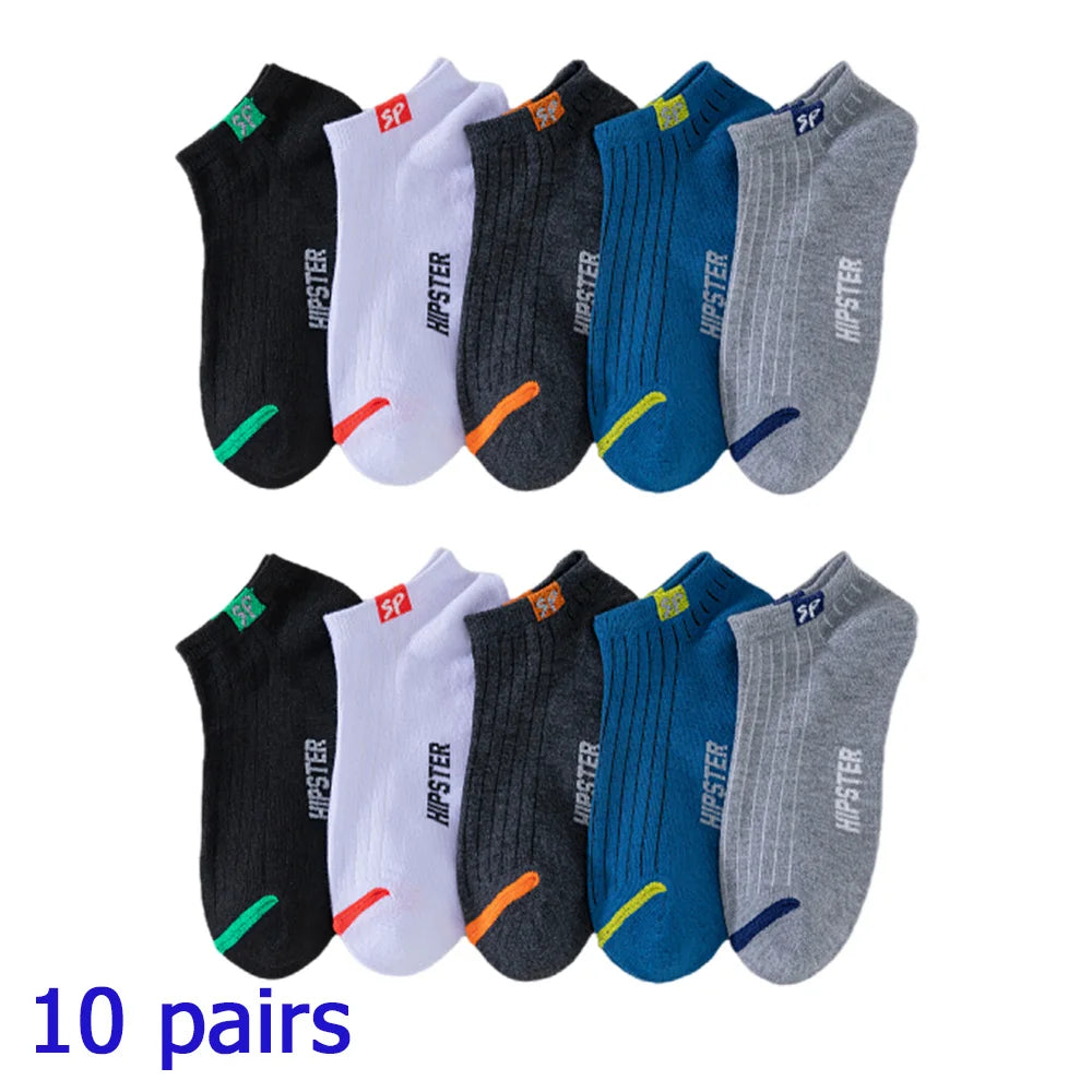 8 Pairs Women/Men Boat Socks Invisible Low Cut Silicone Non-Slip Summer No-Show Ankle Socks Solid Color Casual Breathable